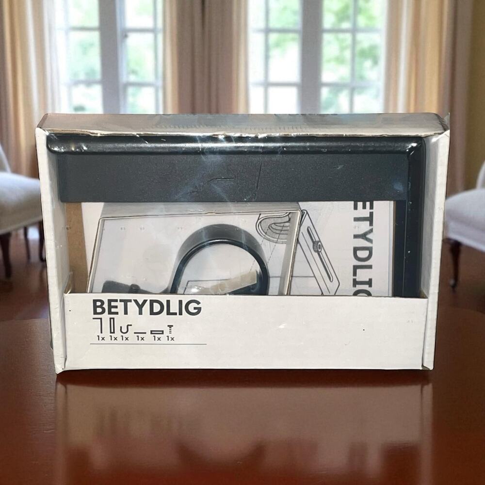 IKEA Betydlig Black Curtain Rod Bracket Wall Ceiling Mount Support Hardware NEW